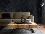 Tavolino trasformabile con top in legno Tavoletto di Altacom