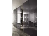 Porta per interni Vitra Scorrevole in vetro Grafite trasparente di Henry Glass
