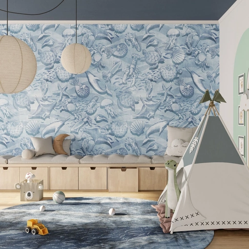 Carta da parati Afloat di Inkiostro Bianco