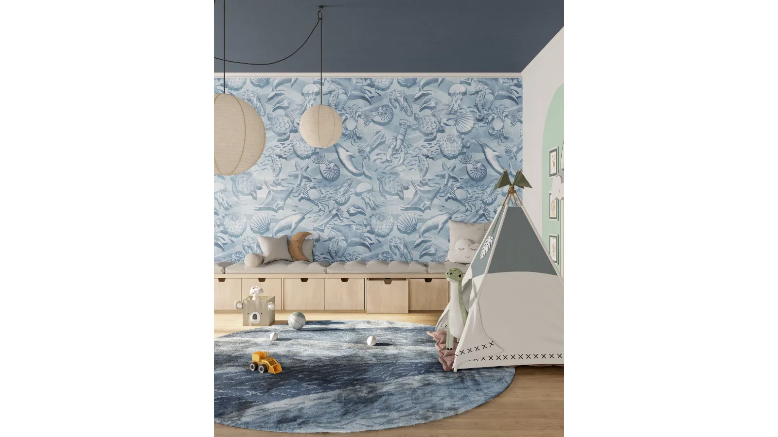 Carta da parati Afloat di Inkiostro Bianco