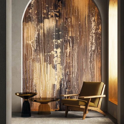 Carta da parati Dance Of Golden Shadows di London Art