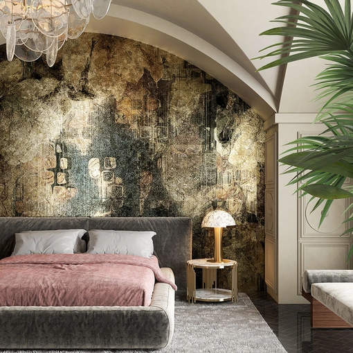 Carta da parati Goldenwall con decorazione artistica Dialium di Inkiostro Bianco