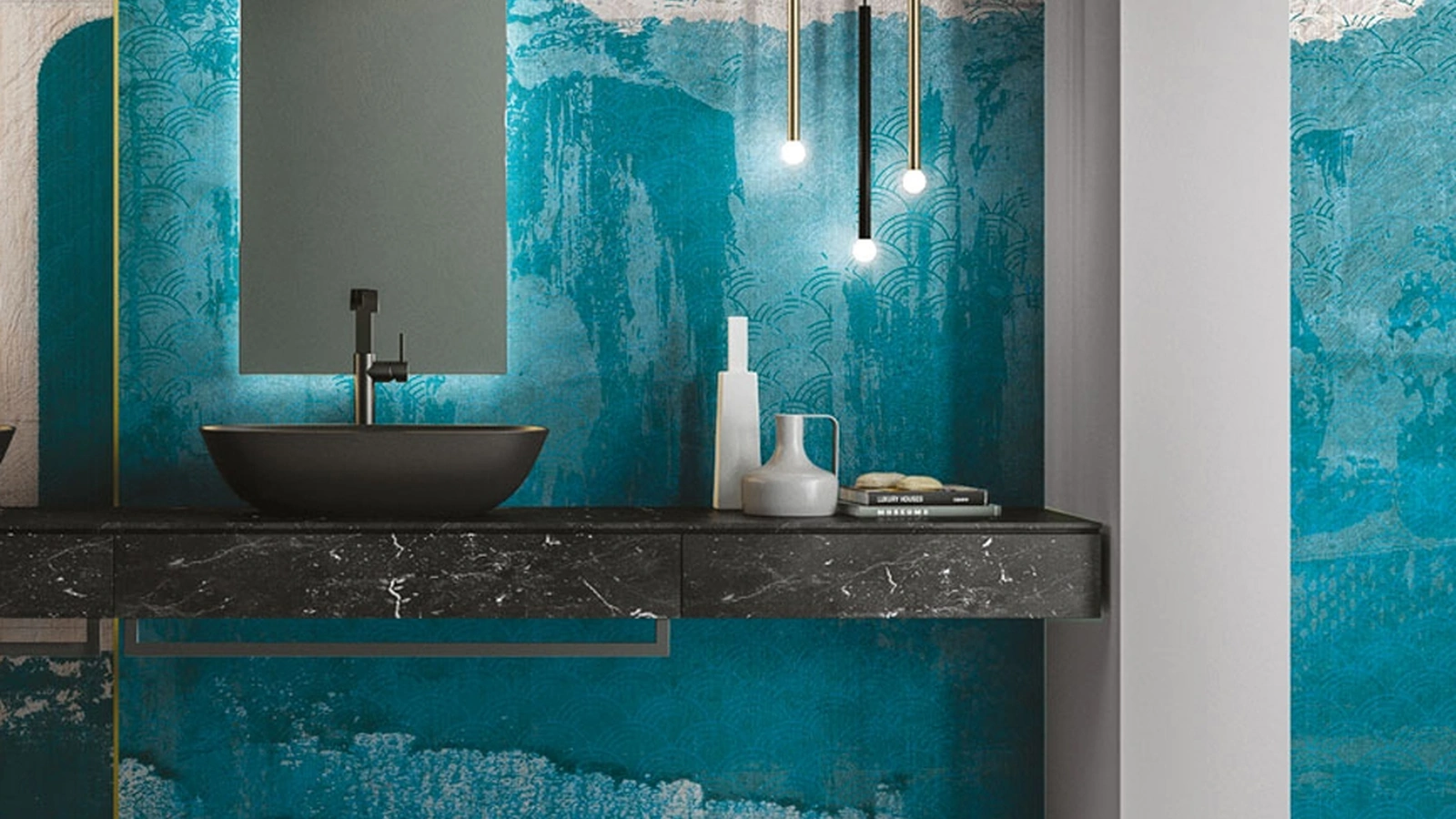 Carta da parati Fitful di Inkiostro Bianco