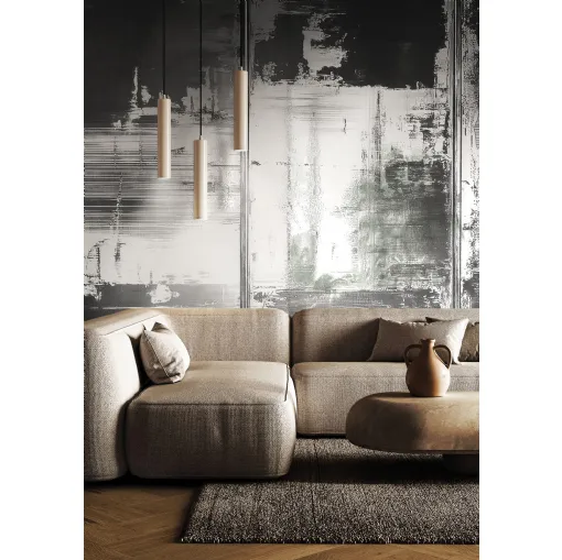 Carta da parati Metal Haze di London Art