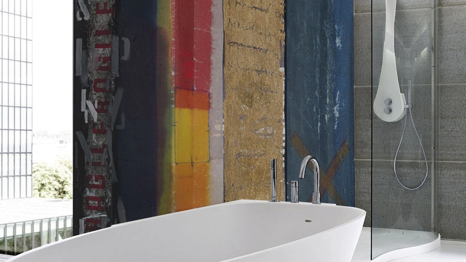 Carta da parati urban style Striped di Inkiostro Bianco