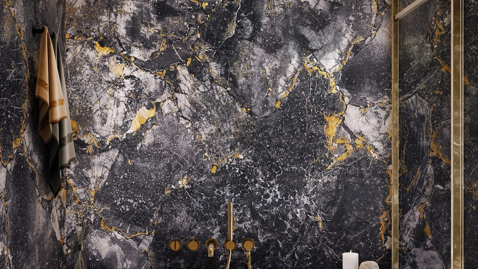 Carta da parati Volcanic Gold di London Art