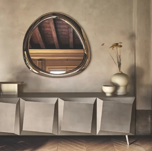 Specchio con cornice in vetro Aura di Calligaris