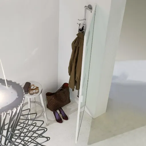 Specchio appendiabiti con telaio in metallo Nascondino di Ponti Terenghi