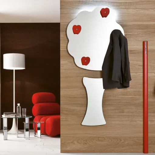 Specchio appendiabiti Apple di Ponti Terenghi