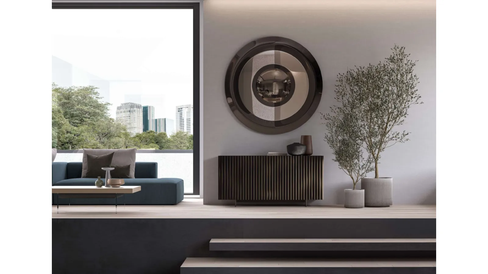 Specchio di design Dorian di Ozzio