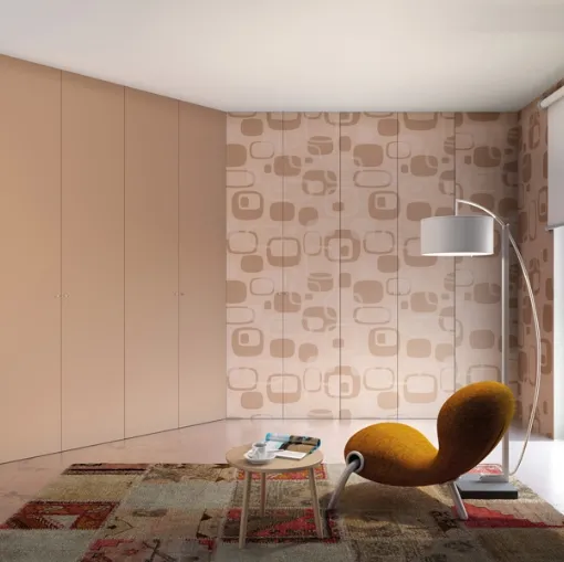 Armadio Ante Battenti 01 a filo muro finitura laccato opaco di Pozzi Armadi