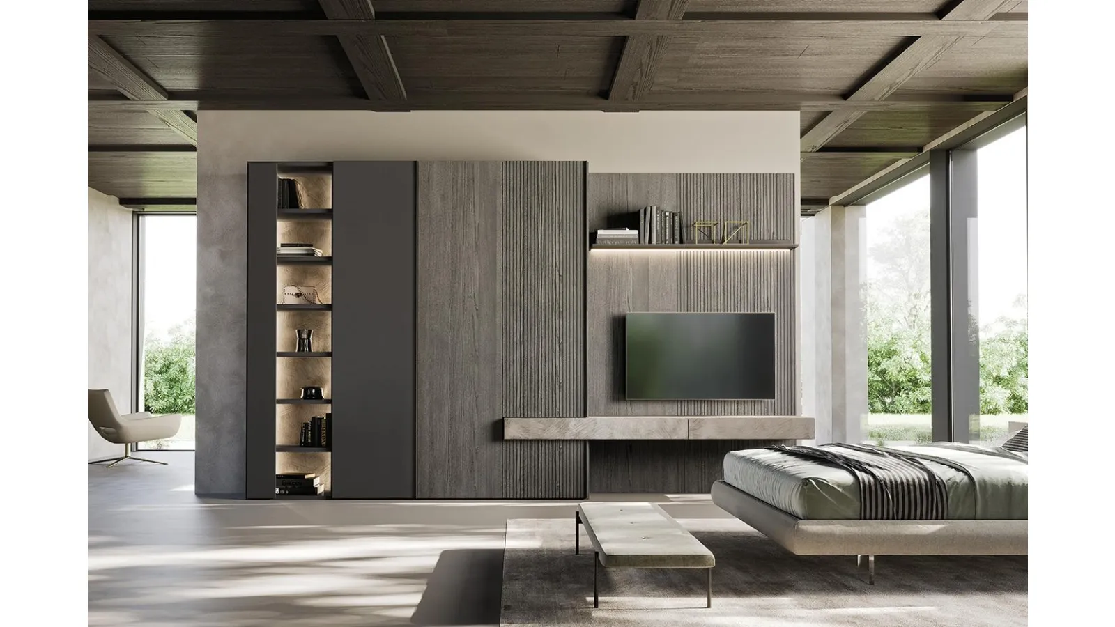 Armadio con ante battenti Comp N08A di Mobilgam