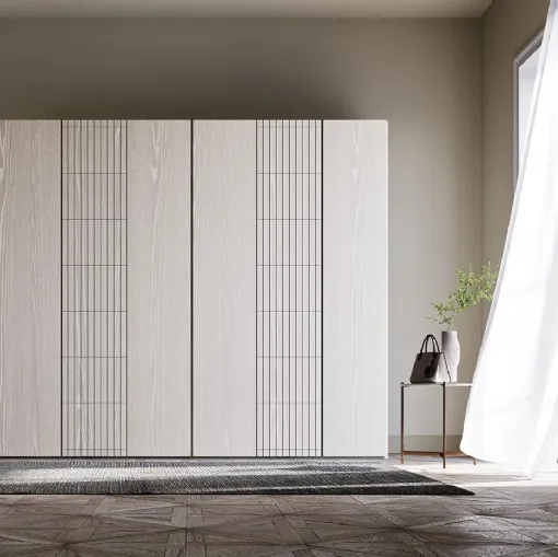 Armadio con ante battenti in legno Comp N21 di Mobilgam