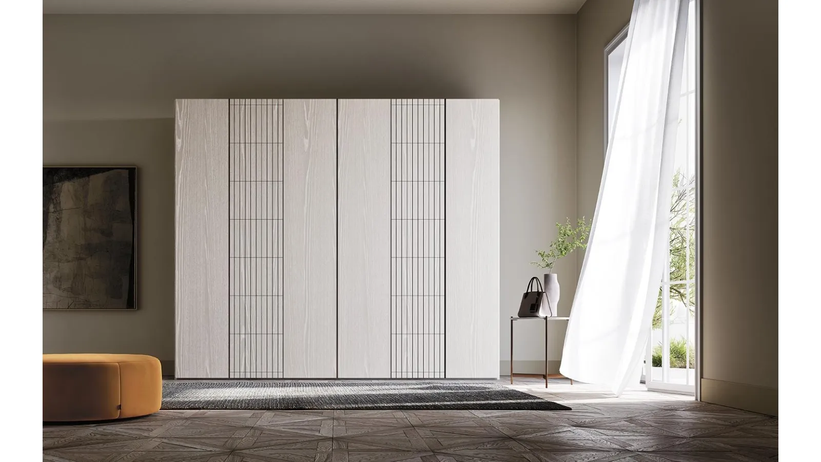 Armadio con ante battenti in legno Comp N21 di Mobilgam