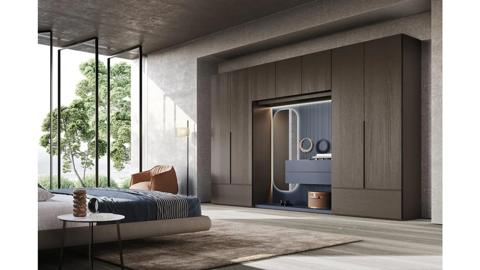 Armadio in legno con ante battenti Comp N26 di Mobilgam