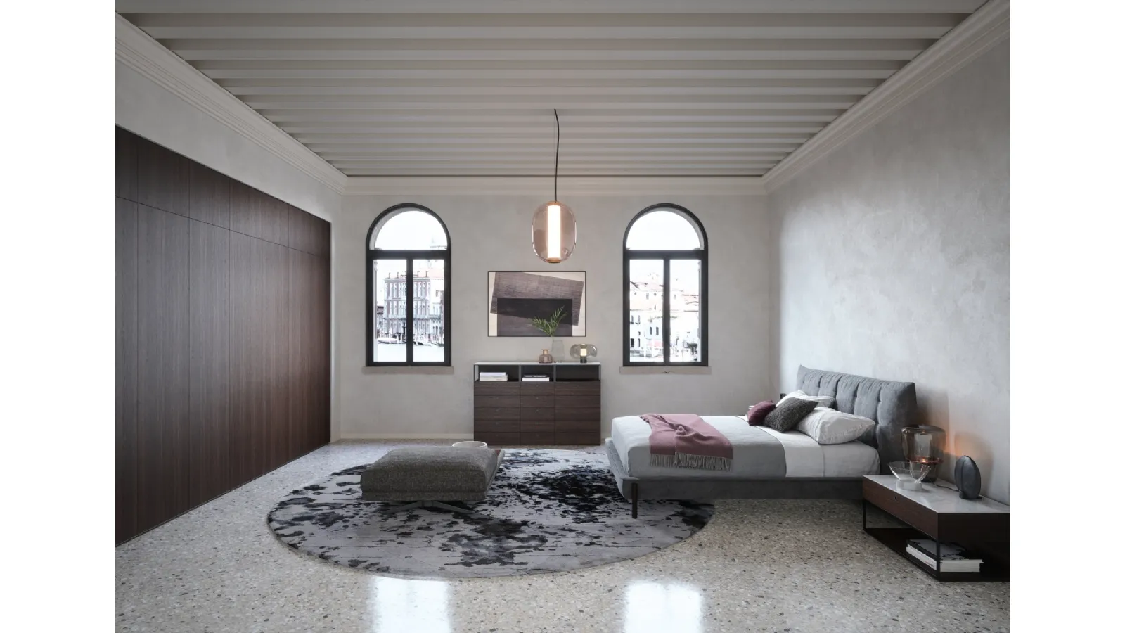 Armadio Alfa in legno impiallacciato di Novamobili