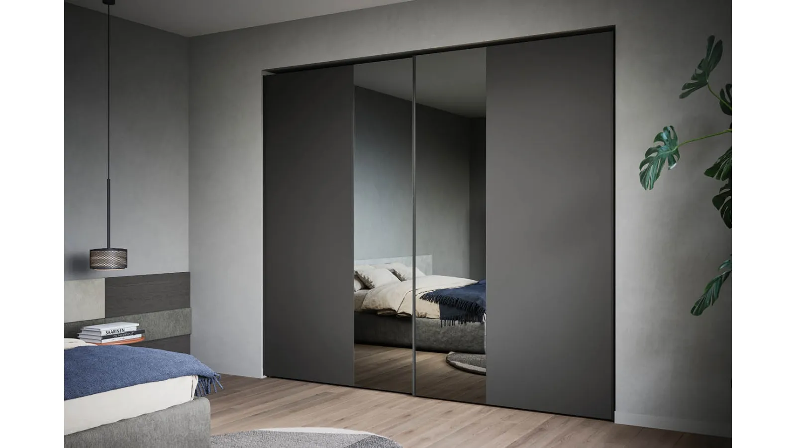 Armadio Offset con anta scorrevole di Novamobili