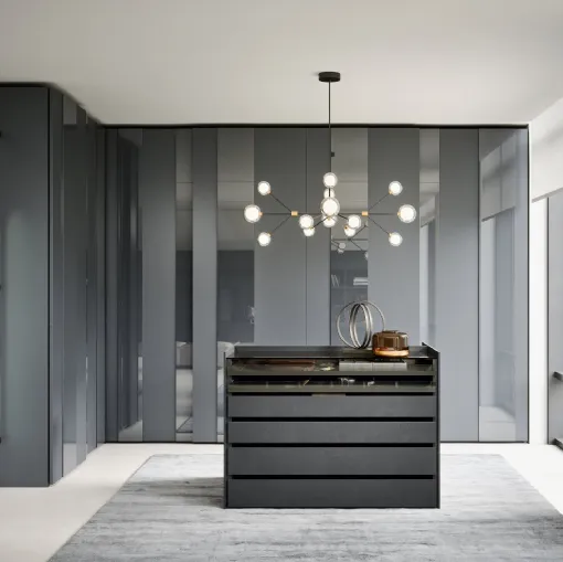 Armadio Plissé angolare con anta scorrevole di Novamobili