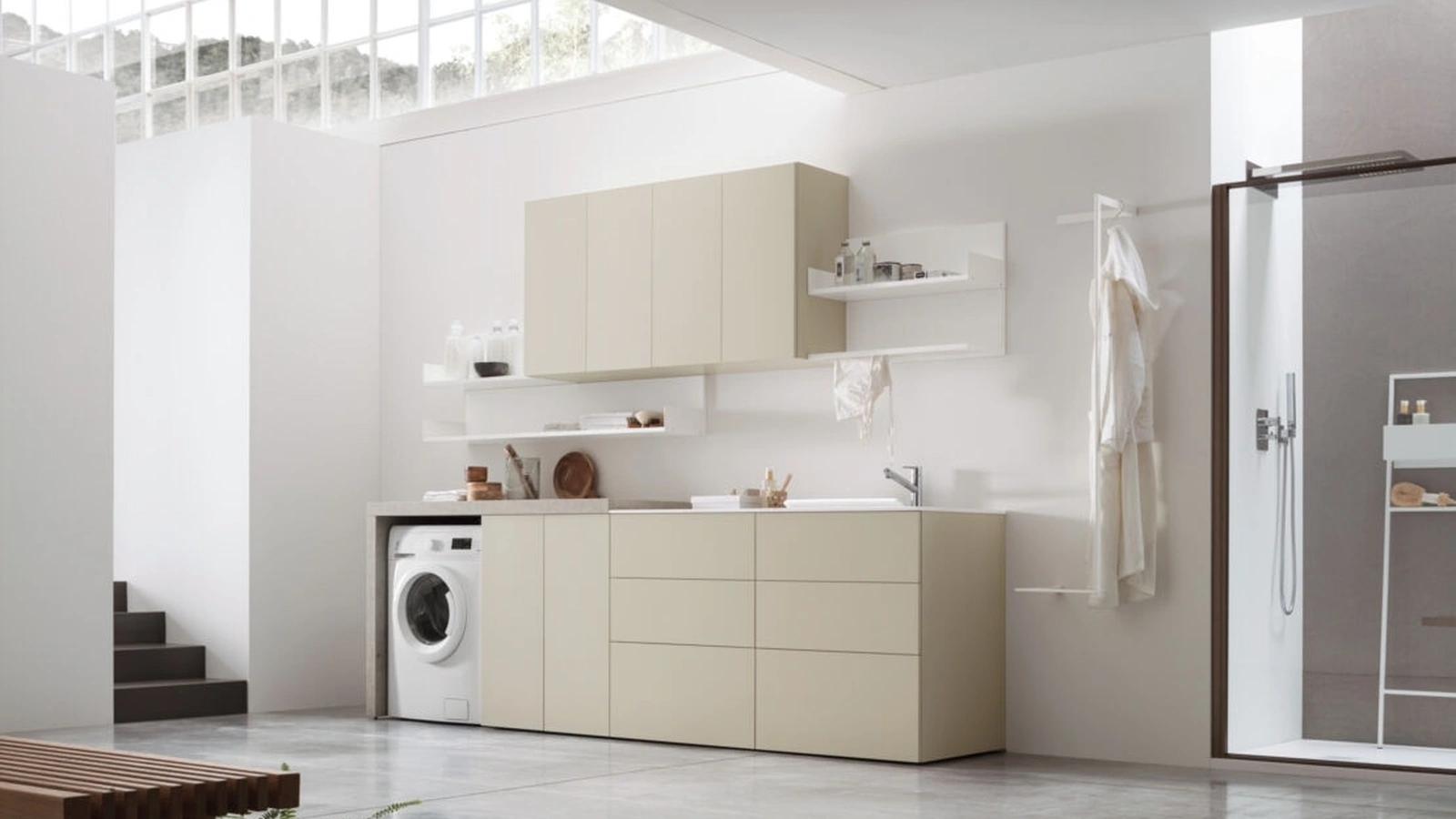 Mobile da Lavanderia laccato opaco I-WASH 04 di Arcom