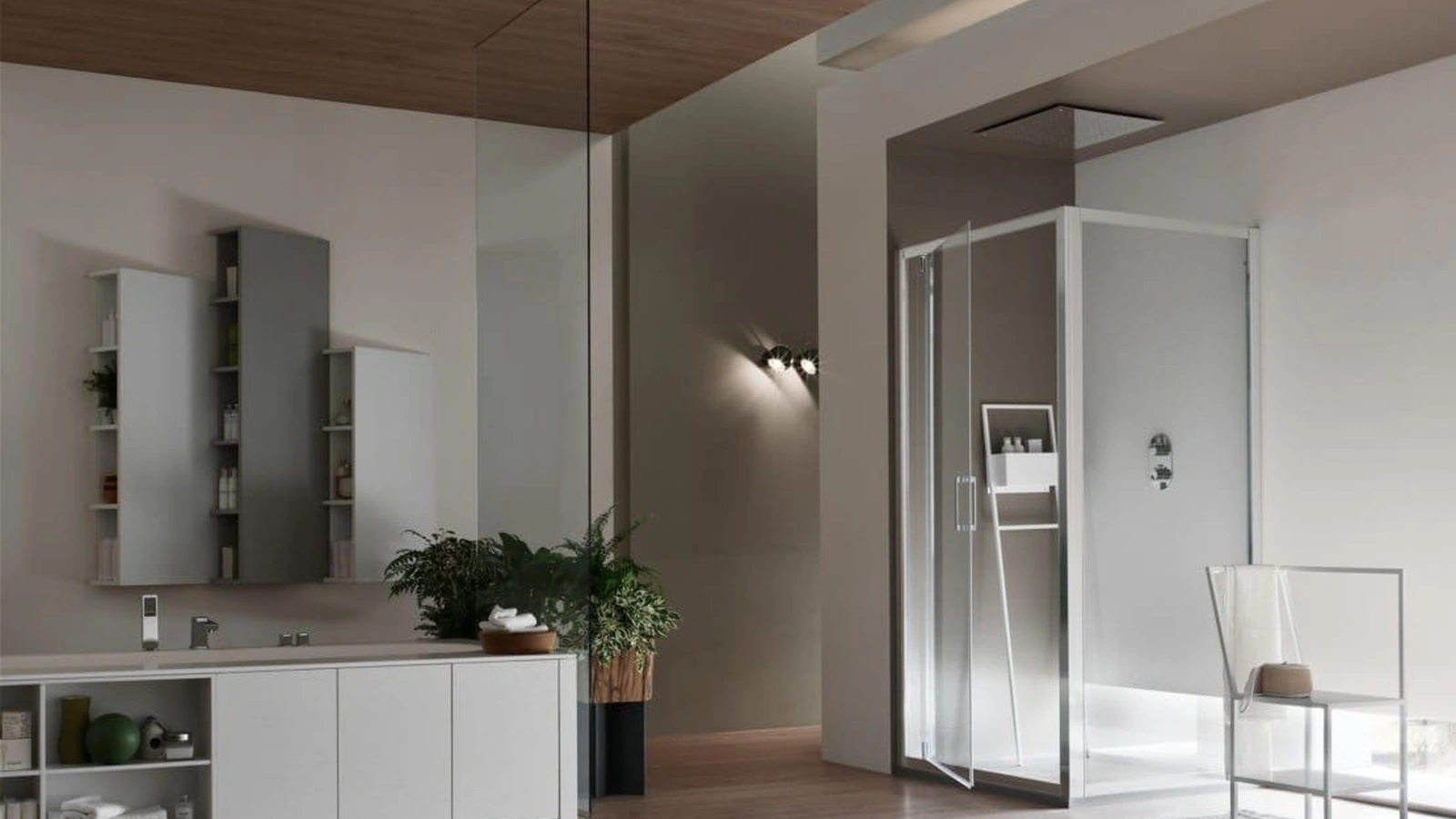 Box doccia A6 Pivot con traversa di Arcom