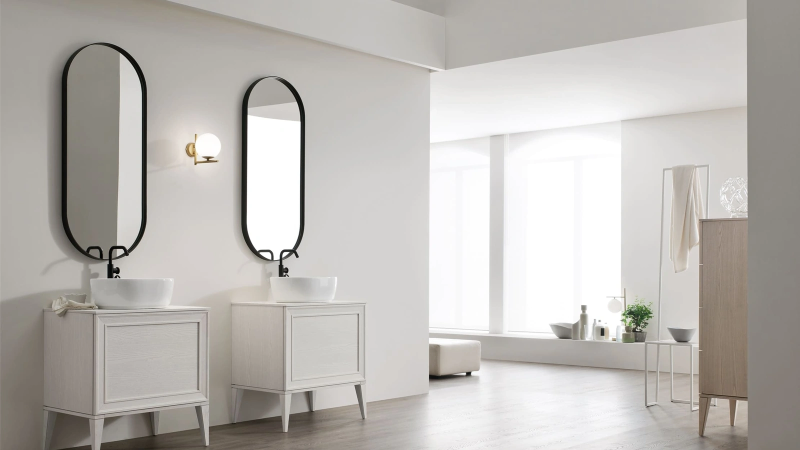 Mobile da Bagno a terra Opera 08 in Frassino Bianco di Arcom