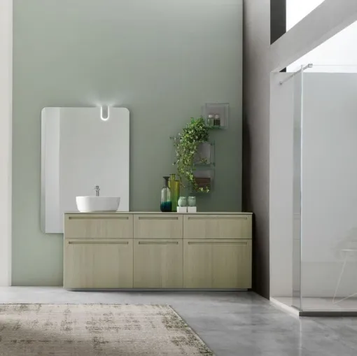 Mobile da Bagno a terra in Olmo Verde Rush 26 di Arcom