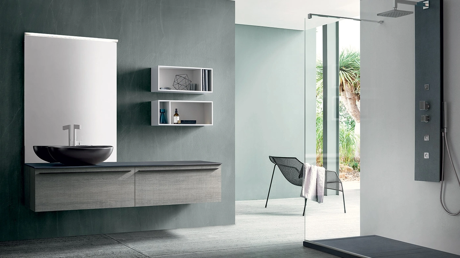 Colonna Doccia Wall Quadra di Idealbagni