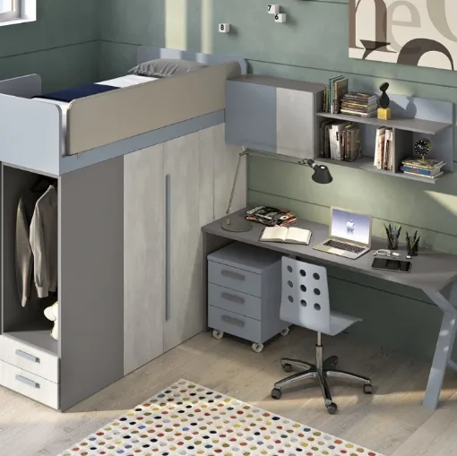 Cameretta 140 a soppalco di Ferrimobili