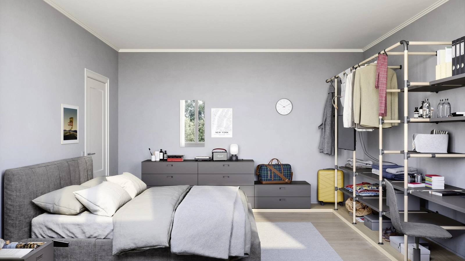 Cameretta componibile con letto matrimoniale Swell di Nidi