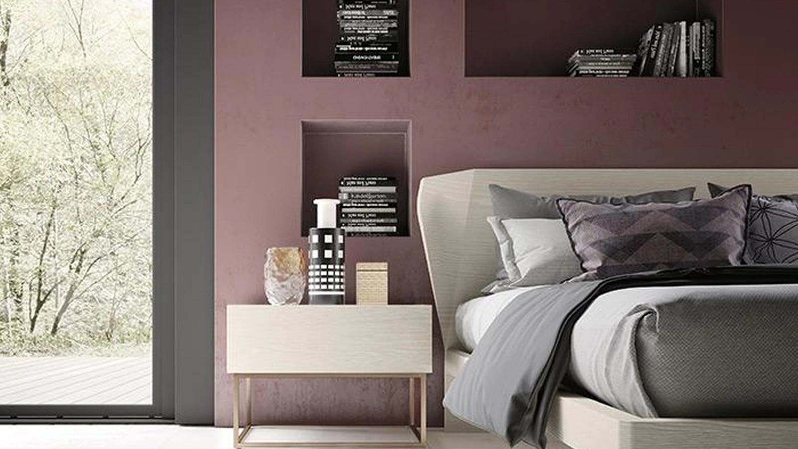 Comodino Cubo Frassino di Mobilgam