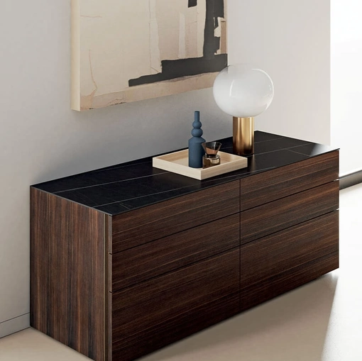 Comò in legno con top in gres Lama di Dall'Agnese