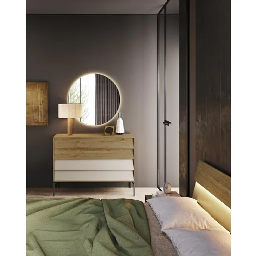 Comò Vela in legno e laccato di Mobilgam