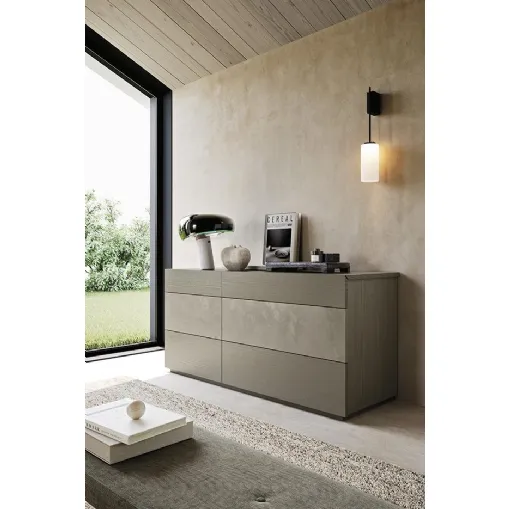 Comò Noa in frassino e spatolato di Mobilgam