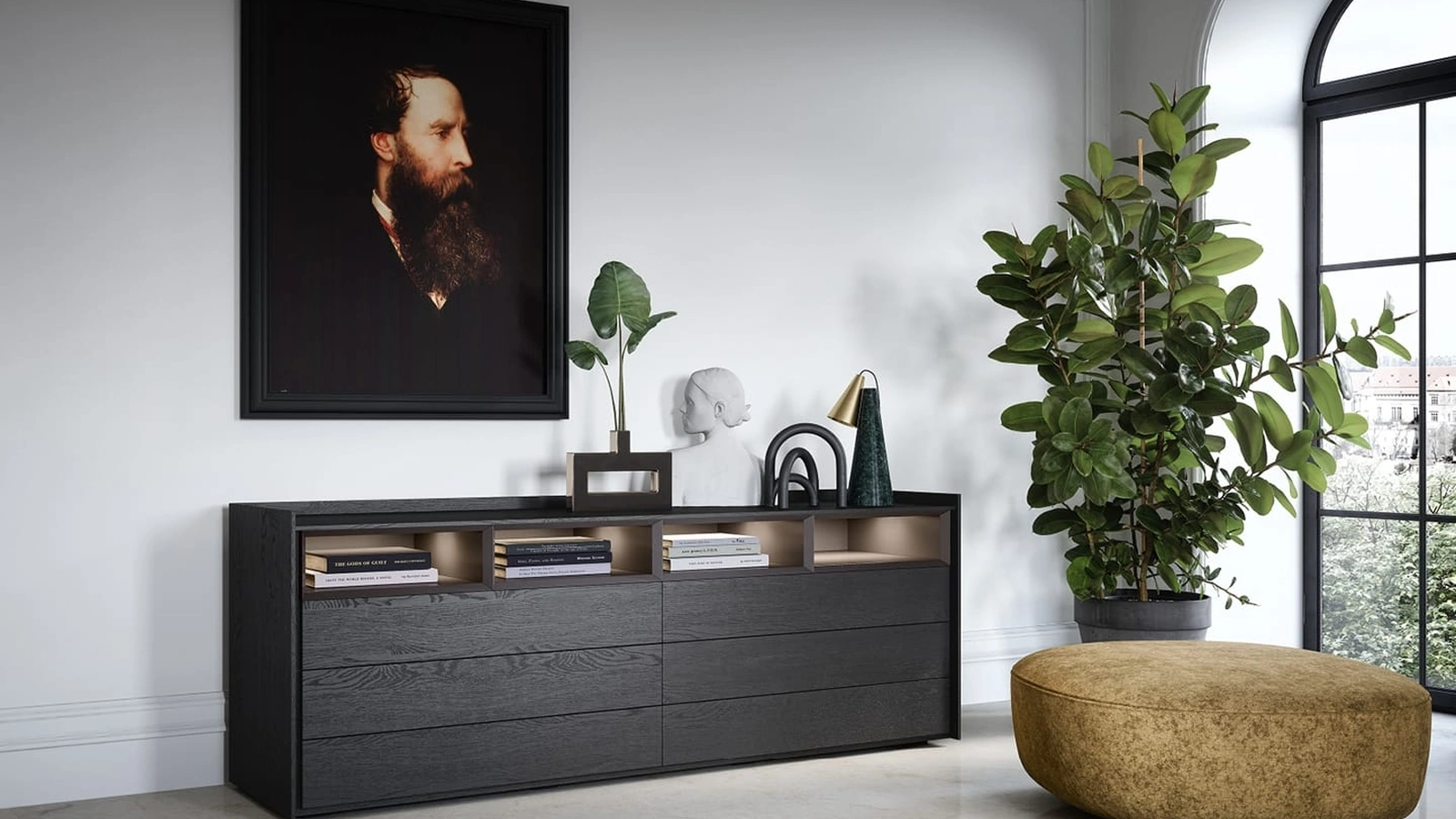 Comò in rovere Sly di Novamobili