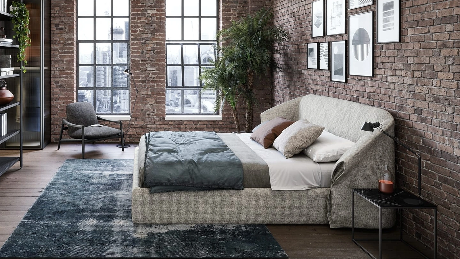 Comodino Team in laccato e metallo di Novamobili