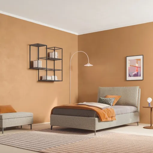Letto Singolo in tessuto Blanca di Twils