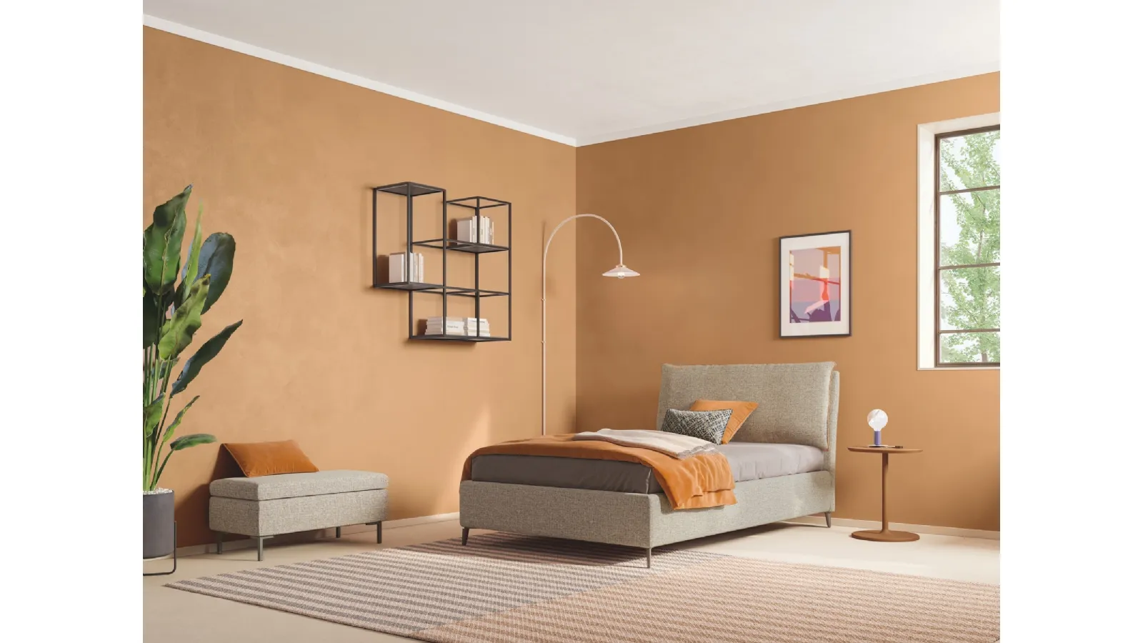 Letto Singolo in tessuto Blanca di Twils