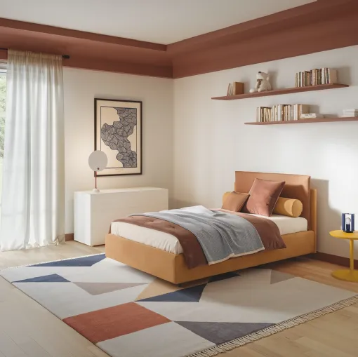 Letto Singolo in tessuto Frick di Twils