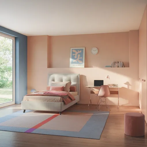 Letto singolo imbottito Venus di Twils