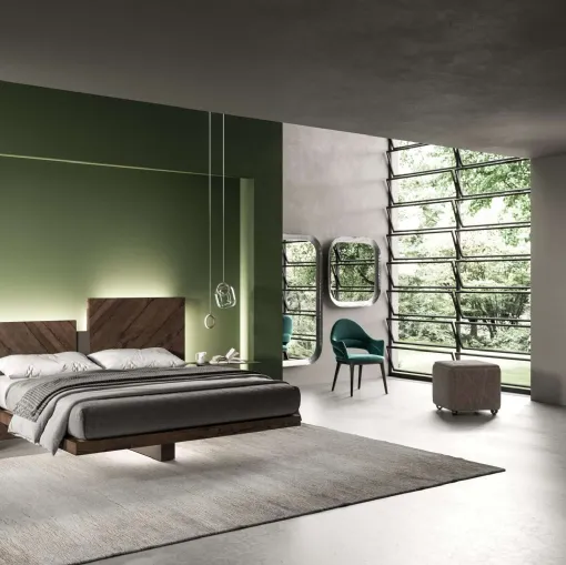 Letto in tessuto Groove di Caccaro