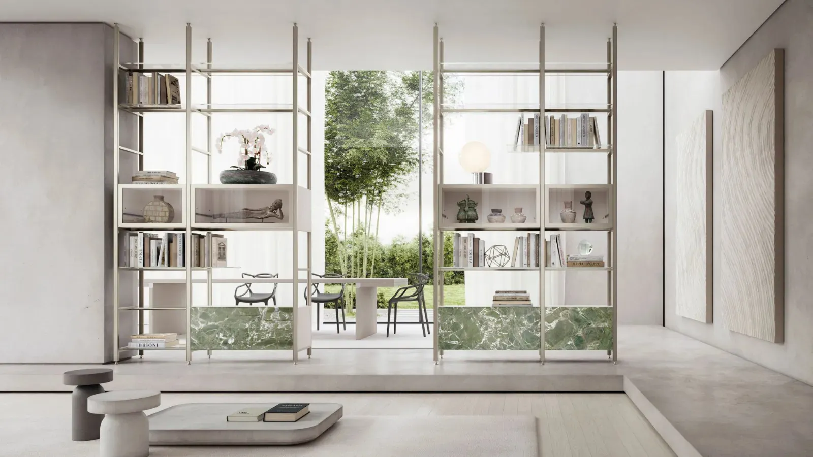 Libreria divisoria Mida a soffitto di Doal