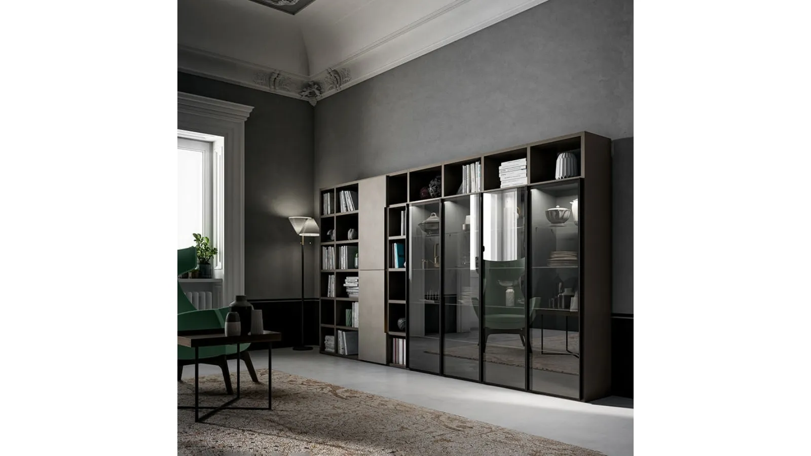 Libreria Speed Up con vetrinette di Dall'Agnese