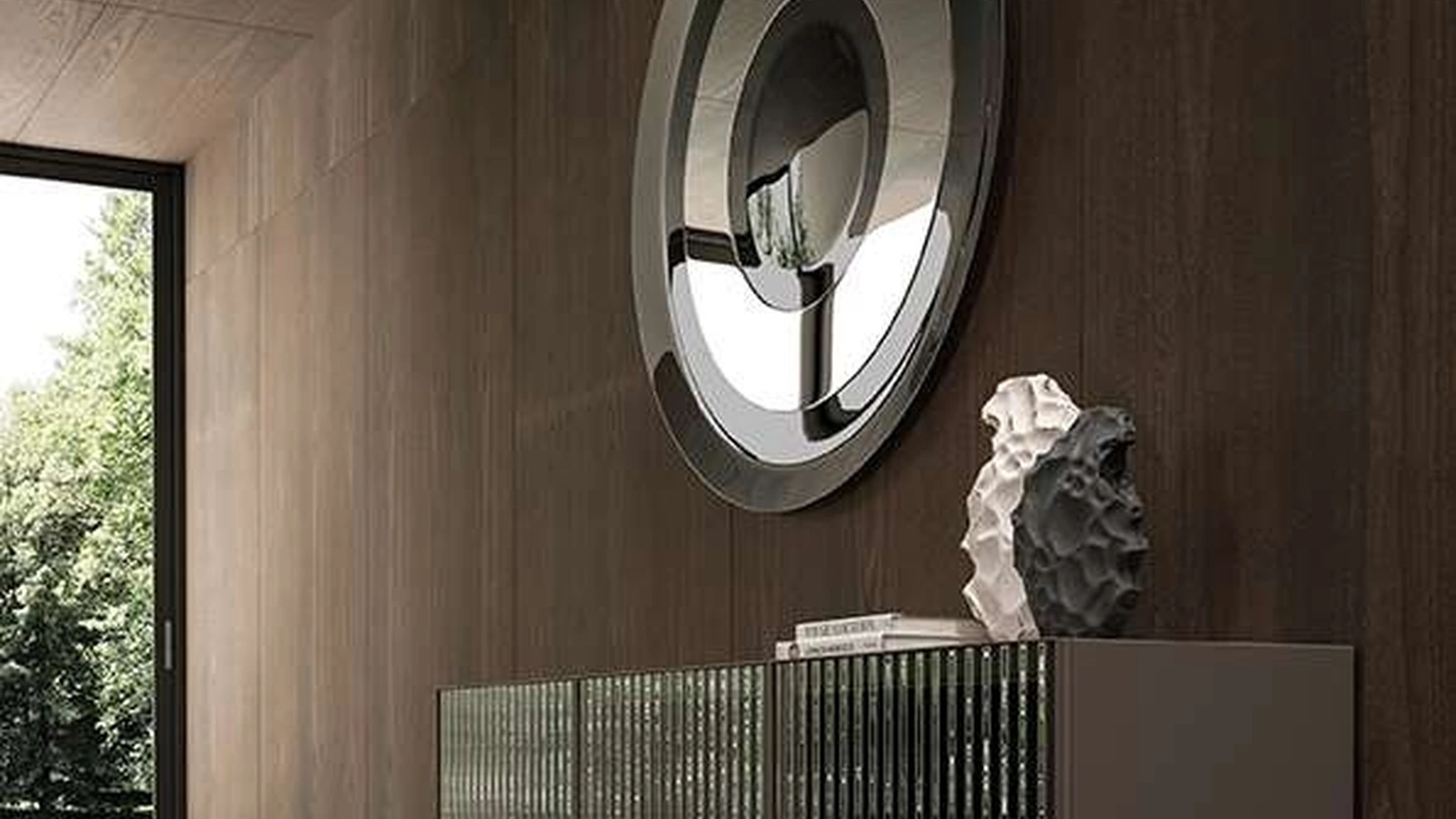 Madia Alfetta in vetro cannettato di Ozzio