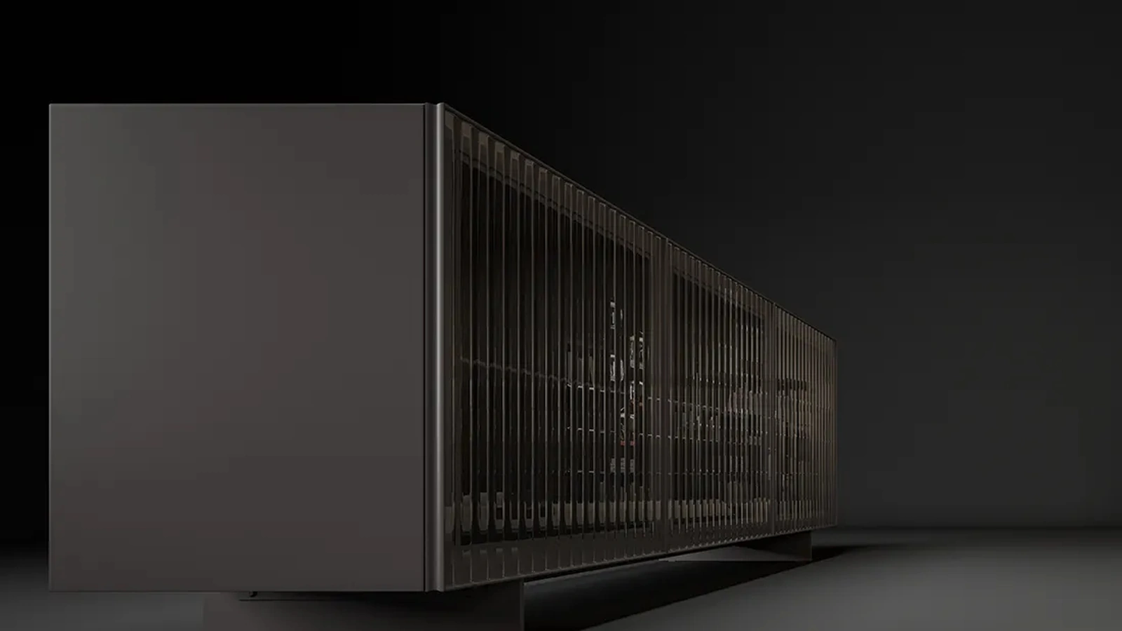 Madia Alfetta in vetro cannettato di Ozzio