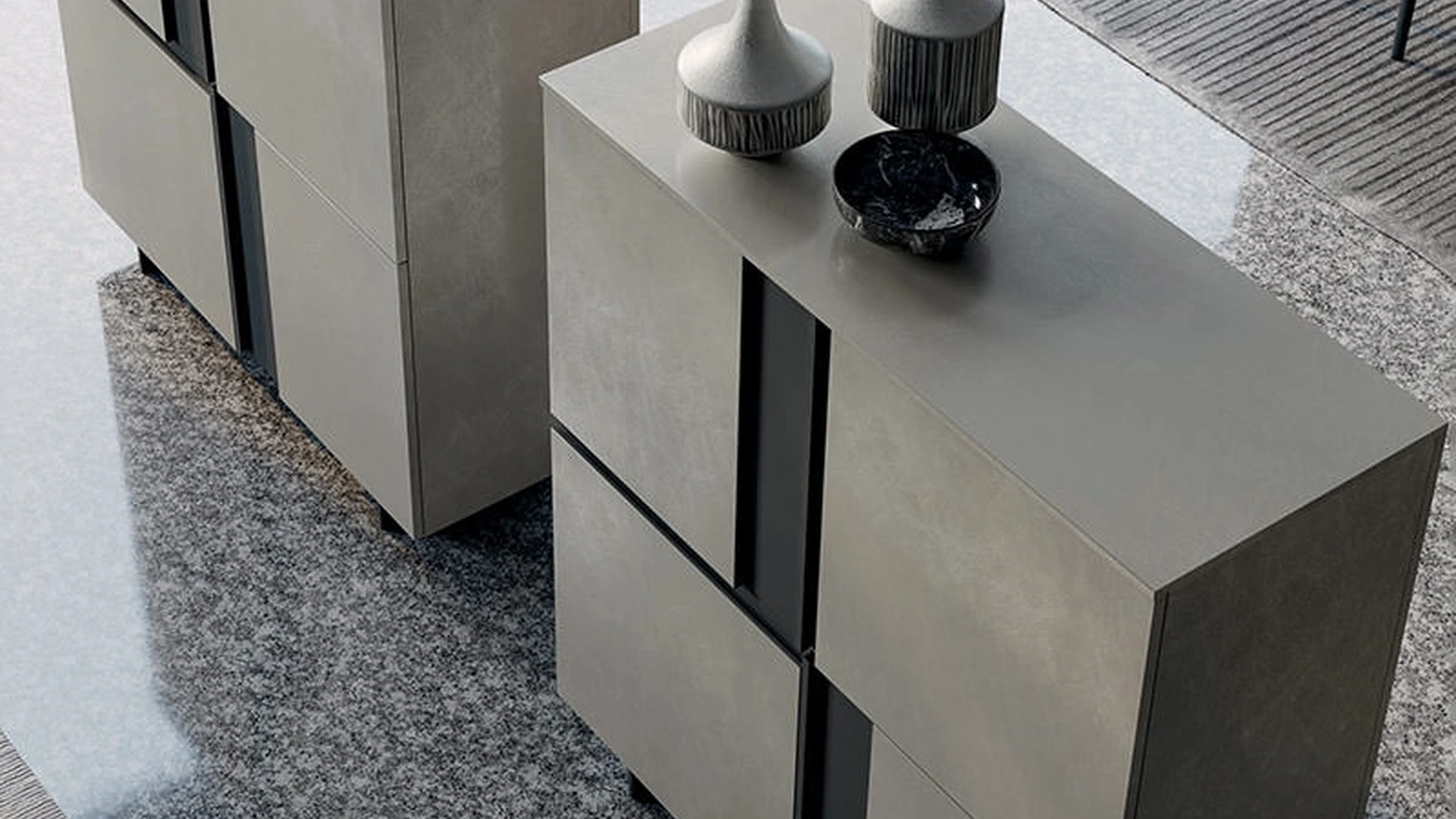 Madia alta in laccato metallico Slim Up di Dall'Agnese