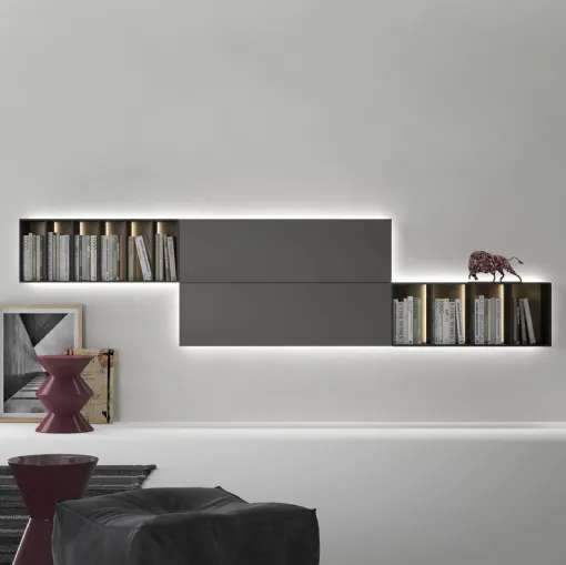 Mobile sospeso Madia con libreria di Caccaro