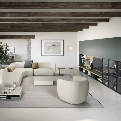 Parete Attrezzata Mensole e piani a muro 02 di Novamobili