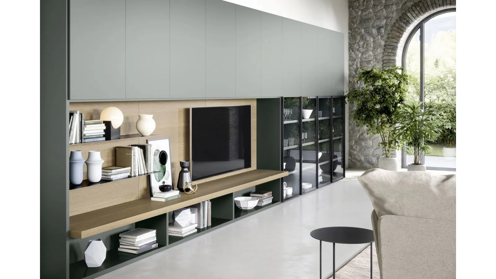 Parete Attrezzata Mensole e piani a muro 03 di Novamobili