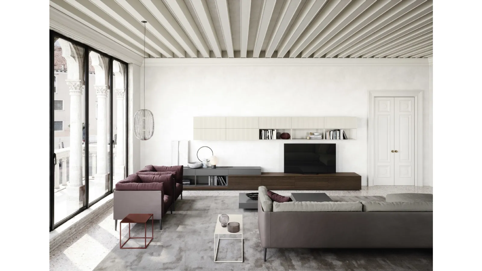 Parete Attrezzata Outline di Novamobili