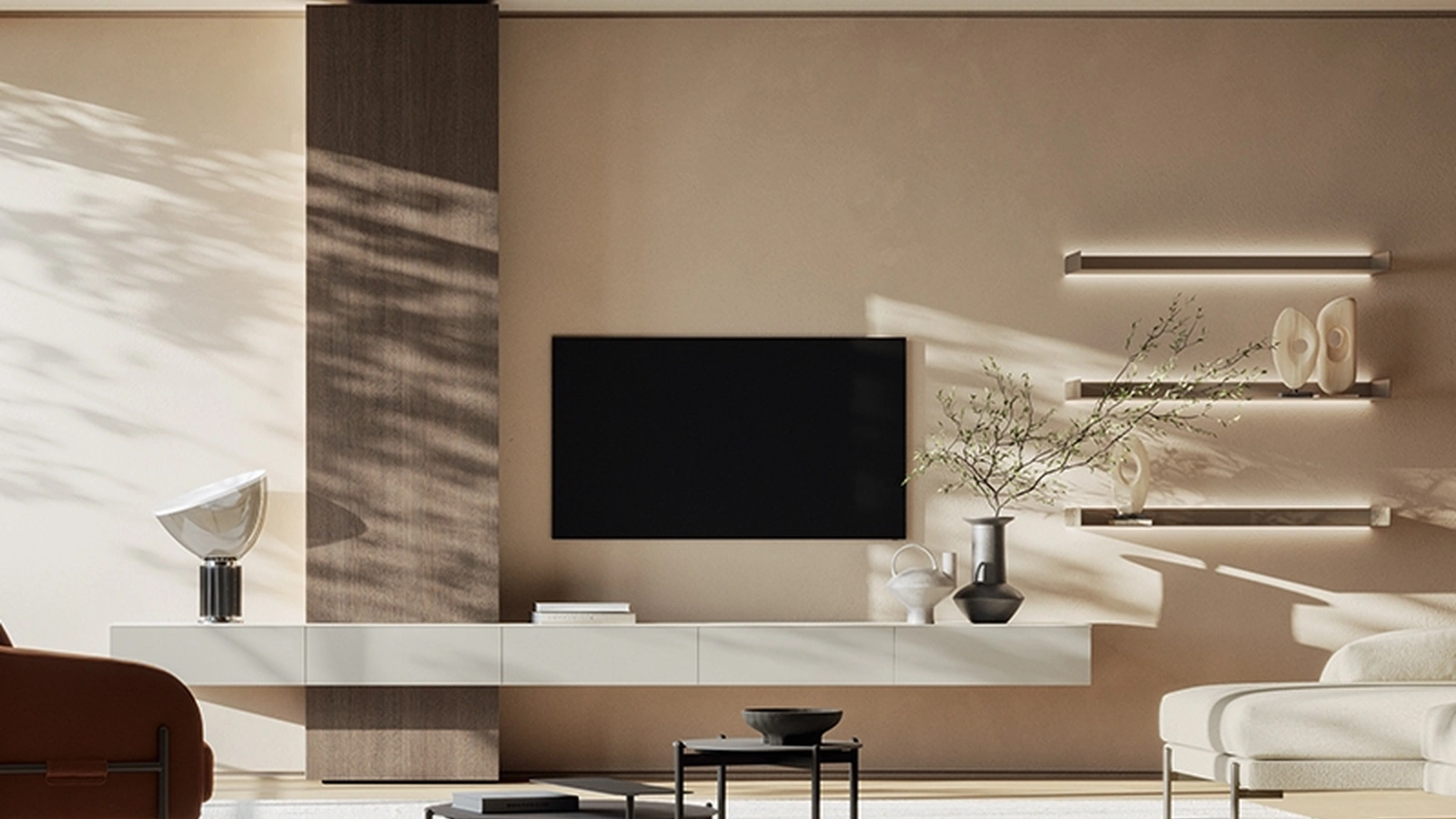 Parete Attrezzata Slim Grigio Perla di Dall'Agnese